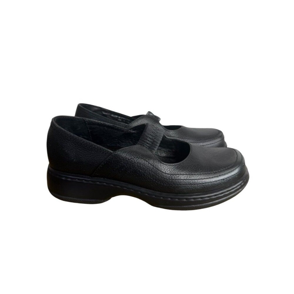 Dansko Pebbled Leather Mary Jane Clogs Size 39/8.5-9 Black Professional Shoes